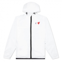 ◆당일◆25FW X K-WAY 레드 와펜 바람막이 자켓 화이트 AZ-J501-051-3