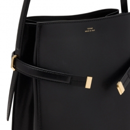 ◆당일◆26SS 벨티드 레더 버킷백 블랙 244-WAL0048-LE0025-001