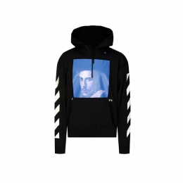 ◆15주년◆베르니니 프린팅 후드티 블랙 OMBB037F18192011 1030