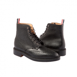 ◆15주년◆페블레더 윙팁 브로그 부츠 블랙 MFR016AP5210