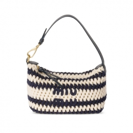 ◆당일◆26SS 크로셰 파우치 토트백 블루/화이트 5NE841 2IBA F022X