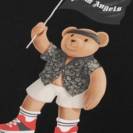 ◆12주년◆파일렛 베어 티셔츠 블랙 PMAA001S21JER019 1001