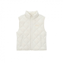 ◆당일◆25FW 제카 ZECA DV 로고 패딩조끼 크림 VDDV30145K0001 IVS