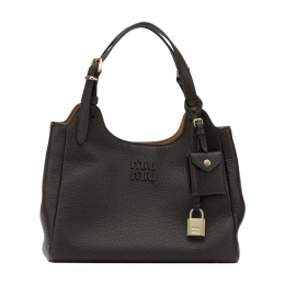 26SS 자수 로고 레더 토트/크로스백 파파야 5BA304 2IFL F0ZKS