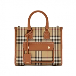 ◆당일◆26SS 미니 프레야 빈티지 체크 토트&크로스백 브라이어브라운 8109793