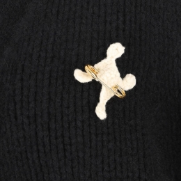 ◆당일◆26SS 트리오페 크로셰 브이넥 가디건 블랙 RY0KM0899 38NO