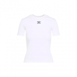 26SS 트리오페 자수 로고 티셔츠 화이트 RX0IX1407 01MA