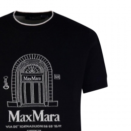 ◆당일◆26SS 에우포리아 SMMEUFORIA 자수 울 반팔 니트 블랙 2619361191 021