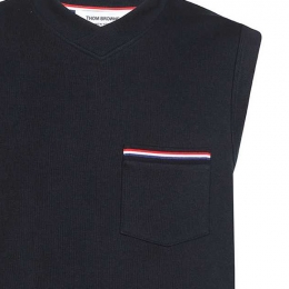 ◆당일◆23FW RWB 삼선 포켓 브이넥 베스트 네이비 MJV004A J0029 415