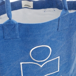 ◆당일◆25FW 옌키 YENKY 로고 자수 토트백 블루 PM0001FA A1X19M 30BU