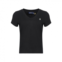 ◆당일◆26SS 여성 포니 로고 자수 반팔 브이넥 티셔츠 블랙 211B14611 009