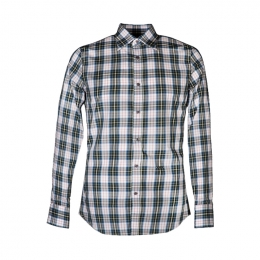 ◆14주년◆스틸탭 체크 셔츠 그린블루 S71DL0400 001