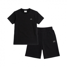 ◆키즈◆여성 로고 프린트 하프 저지 셋업 블랙 20CKTA009C 00LAA17 999