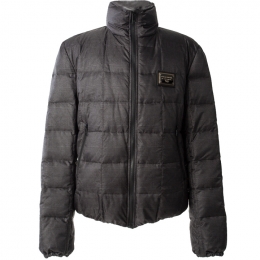 ◆11주년◆체크퀄팅 플레이트 패딩자켓 그레이 G9M31