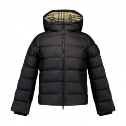 ◆키즈◆키즈 베어로고 후드 패딩 자켓 블랙 8109442