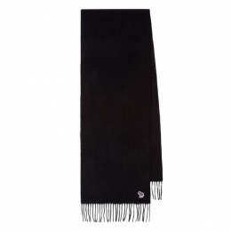 ◆당일◆25FW 지브라 로고 패치 울 머플러 블랙 M1A 150K PZEBRA 79