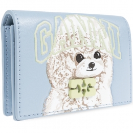 ◆당일◆25FW 푸들 프린트 플랩 카드지갑 소프트샴브레이 A6777 326