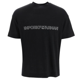◆당일◆24SS 로고 자수 티셔츠 블랙 3R1TBD 1JUVZ 0999