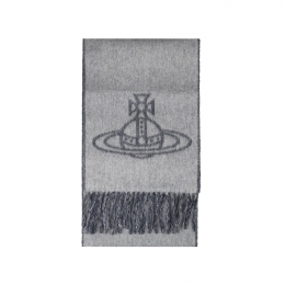 ◆당일◆25FW ORB 로고 싱글 투톤 머플러 미네랄 그레이 81030006 W00ZH P407