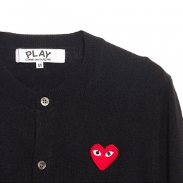 ◆당일◆26SS 레드 와펜 브이넥 가디건 블랙 AX-N007-051-1