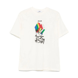 ◆키즈◆25FW 키즈 큐브 로고 티셔츠 아이보리 F5MSJBTH302 013
