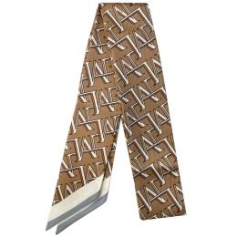 ◆당일◆24FW 로고 트윌리 스키니 스카프 메이플/티크 VS4771 990 E635