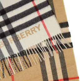 ◆당일◆25FW 자이언트 체크 캐시미어 머플러 베이지 8059280