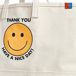 ◆당일◆22FW 더 테이크아웃 스마일 프린팅 토트백 캔버스 BG03 CANVAS