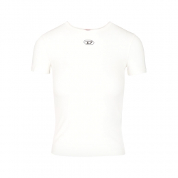 26SS T-ELE-LONG-OD 여성 로고 슬림핏 반팔 티셔츠 화이트 A19910 0JMBA 141