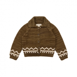 ◆키즈◆키즈 지그재그 가디건 브라운 K1220W25 762