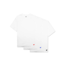 26SS 하트 로고 프린팅 3 PACK 티셔츠 화이트 HM30CS037 WHITE