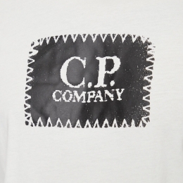 ◆당일◆25SS 로고 라벨 프린팅 롱 슬리브 티셔츠 화이트 18CMTS137A 005100W 103