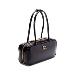 ◆당일◆25FW 금장로고 나플락 페이턴트 토트백 블랙 5BB173 ADNT F0002