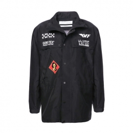 ◆15주년◆고어텍스 로고 프린트 자켓 블랙 OMEA161F18656037 1001