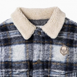 ◆키즈◆21FW 키즈 체크 브러시 재킷 블랙화이트 W01BSHWO0101 477