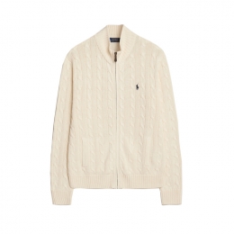 ◆당일◆25FW 포니 자수 로고 집업 가디건 크림 710899975 005