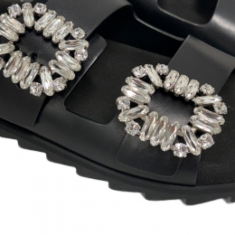 26SS 슬라이디 비브 스트라스 버클 뮬 블랙 RVW45818820 BSS B999