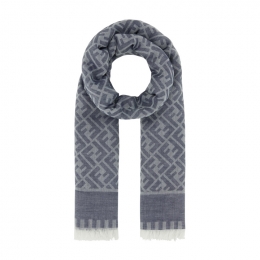 ◆당일◆25FW FF 자카드 스카프 블루 FXT333 AV9K F04V6