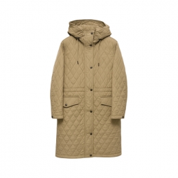 ◆당일◆25FW 힐게이트 HILLGATE 퀄팅 후드 드로우스트링 코트 베이지 8110323