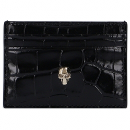 ◆당일◆23SS 크로커다일 스컬 스터드 카드지갑 블랙 632038 1JMFG 1050