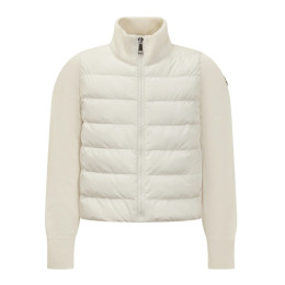◆키즈◆25FW 키즈 로고 패치 니트 믹스 패딩자켓 아이보리 K2 954 9B000 02 M1241 035