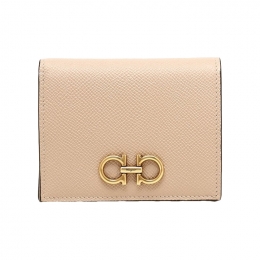 ◆당일◆26SS 금장 더블 간치니 컴팩트 반지갑 베이지 22-D780 0752759