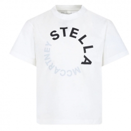 ◆키즈◆25SS 키즈 로고 프린트 크루넥 반팔 티셔츠 화이트 TV8P61 Z0434 101