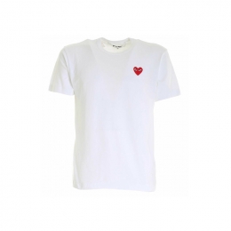 ◆당일◆26SS 레드 하트 와펜 패치 티셔츠 화이트 AX-T108-051-2