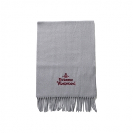 ◆당일◆25FW ORB 로고 자수 머플러 라이트그레이 81030007 W00Q7 AAB P403