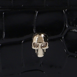 ◆당일◆23SS 크로커다일 스컬 스터드 카드지갑 블랙 632038 1JMFG 1050