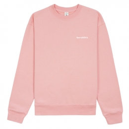 ◆당일◆22FW 로고 자수 기모 맨투맨 라이트핑크 CR622RO