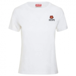 ◆당일◆24SS 보크 플라워 로고 자수 티셔츠 화이트 2TS012 4SO 01