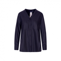 ◆당일◆25FW 나인 NINE 울 플란넬 브이넥 셔츠 네이비 2529116023 006