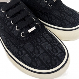 26SS 솔트윈드 오블리크 자카드 스니커즈 블랙/화이트 3SN348ZSA H960